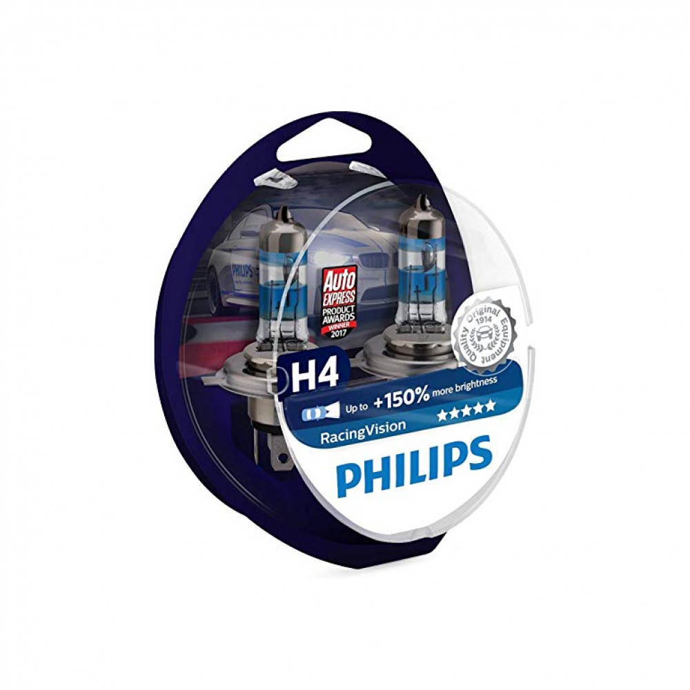 Philips RacingVision + 150% Ampoule Phare H4 12342RVS2
